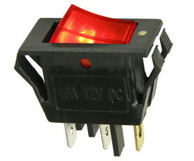 SPST Rocker Switch 12V Lighted
